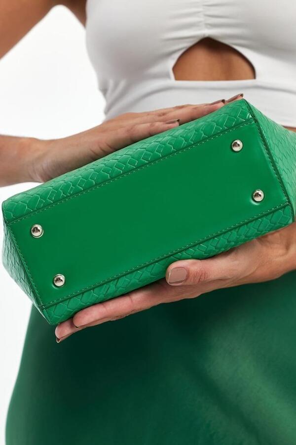 Favor Çimen Yeşili Kadın El Çantası - 8