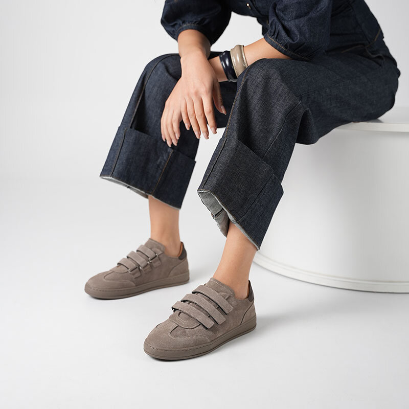 Faye Vizon Süet Kadın Cırtlı Sneaker - 2