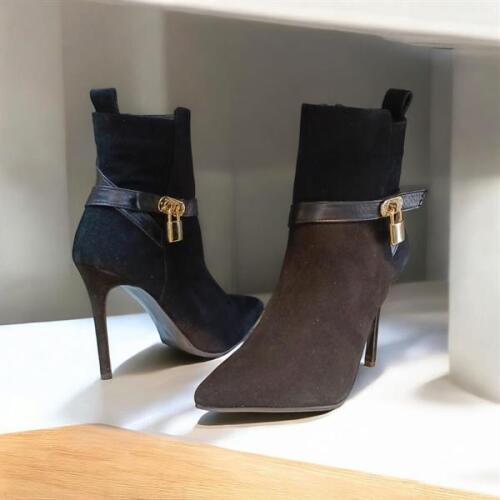 Feminen Siyah Süet İnce Topuklu Bot - 5