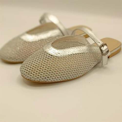 Gina File Gümüş Terlik - 2