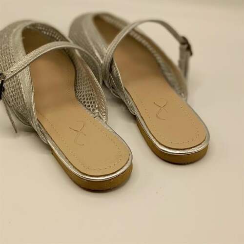 Gina File Gümüş Terlik - 4