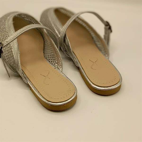 Gina File Gümüş Terlik - 4