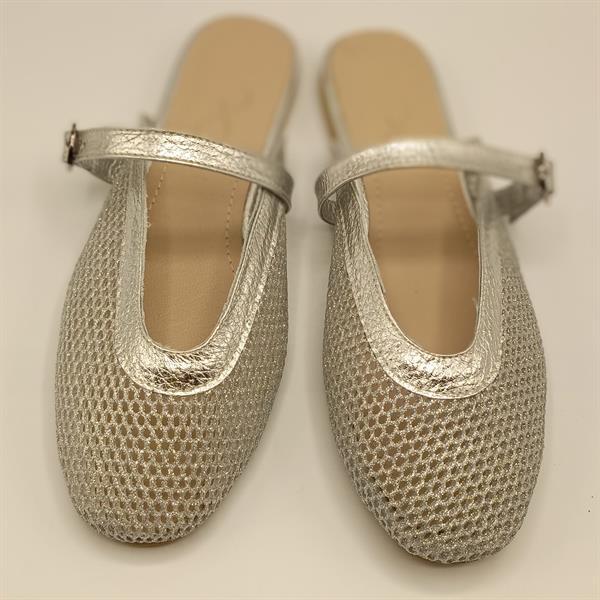 Gina File Gümüş Terlik - 5