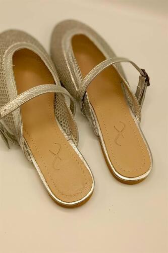 Gina File Gümüş Terlik - 7