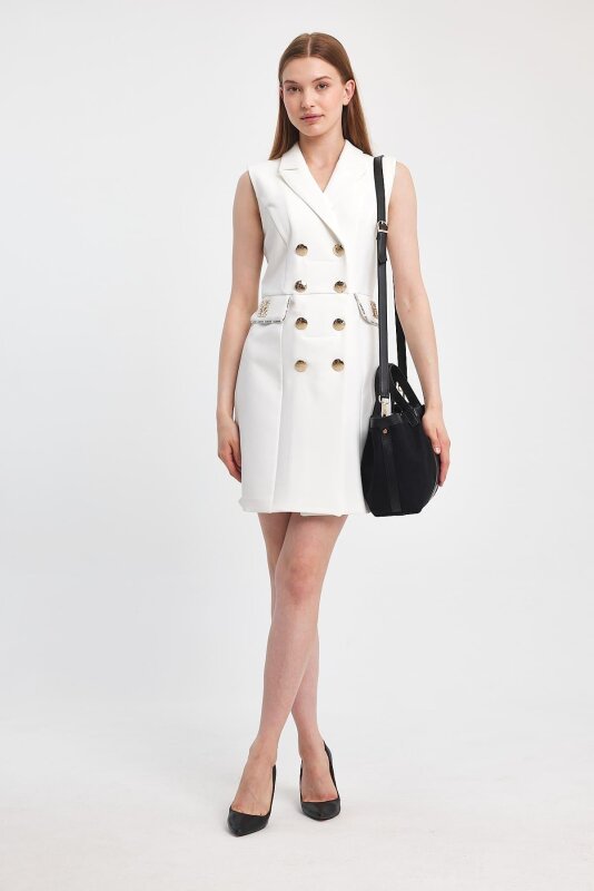 Havana Siyah Kumaş Detaylı Kadın El Çantası - 2