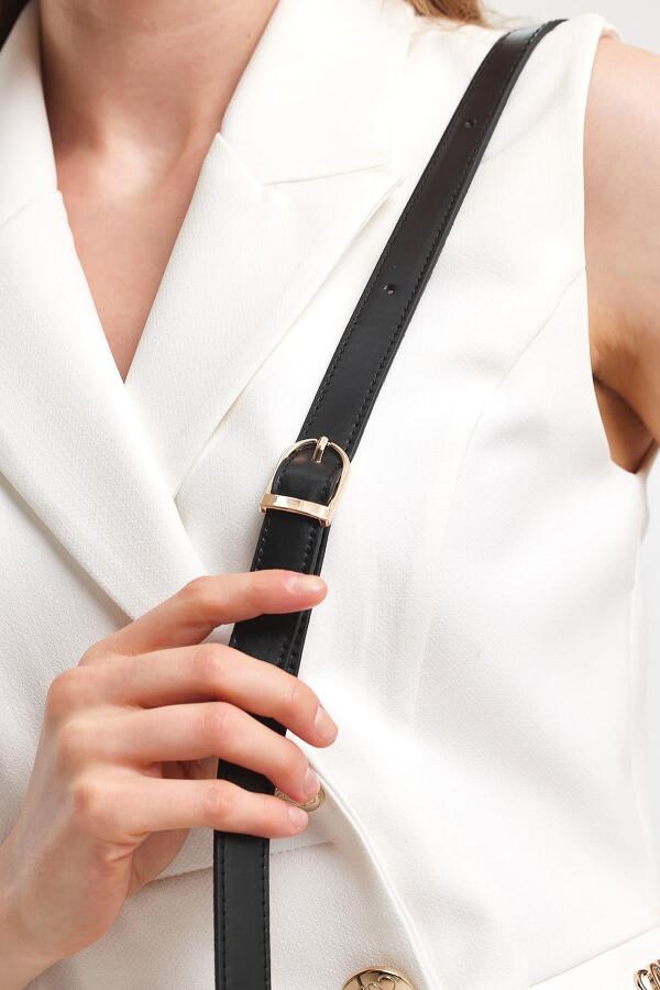 Havana Siyah Kumaş Detaylı Kadın El Çantası - 6