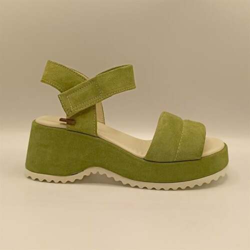 Hera Yeşil Süet Dolgu Topuk Sandalet