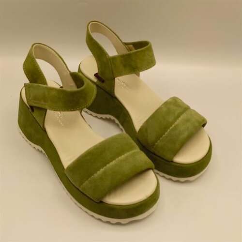Hera Yeşil Süet Dolgu Topuk Sandalet - 2