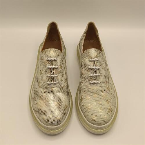 Jenny Gümüş Deri Yıldız Desenli Kadın Sneaker - 3