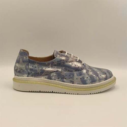 Jenny Mavi Deri Yıldız Desenli Kadın Sneaker