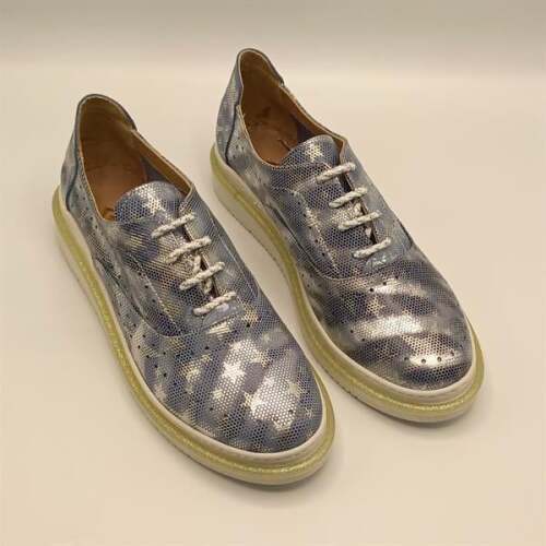 Jenny Mavi Deri Yıldız Desenli Kadın Sneaker - 2