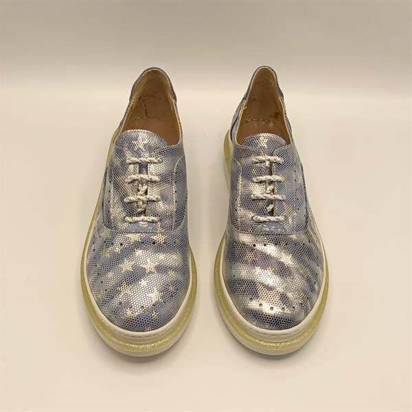 Jenny Mavi Deri Yıldız Desenli Kadın Sneaker - 3