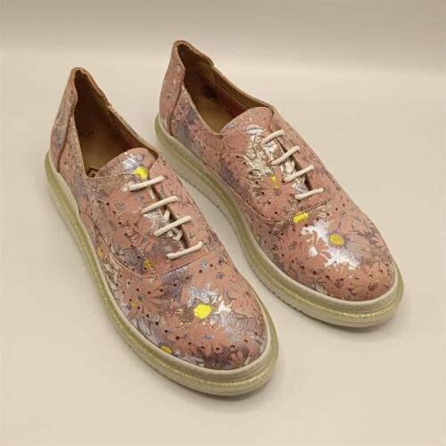 Jenny Pudra Deri Çiçek Desenli Kadın Sneaker - 2