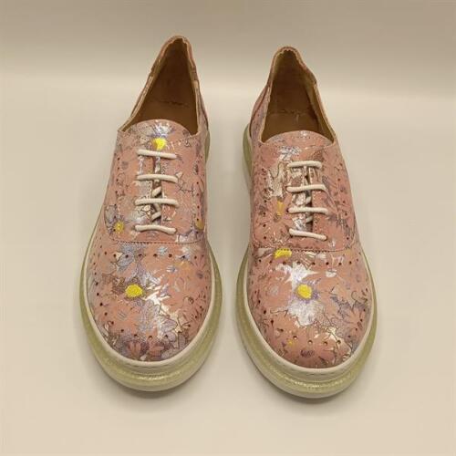 Jenny Pudra Deri Çiçek Desenli Kadın Sneaker - 3