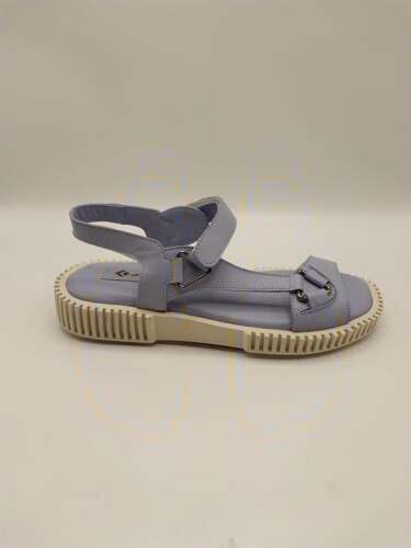 Juana Mavi Gerçek Deri Sandalet – Rahat ve Şık Kadın Sandalet - 2