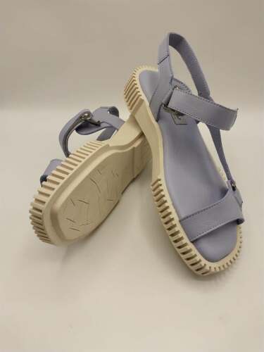 Juana Mavi Gerçek Deri Sandalet – Rahat ve Şık Kadın Sandalet - 4