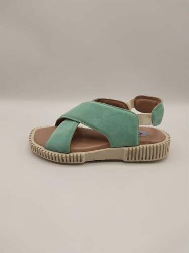 Juana Sandalet – Açık Yeşil Süet | Şık Tasarım 