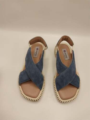 Juana Sandalet – Lacivert Süet | Günlük - 2