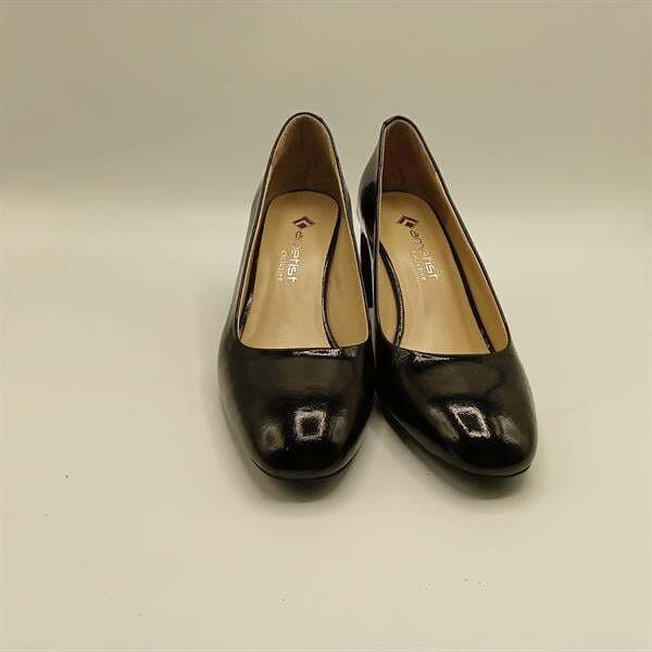 Kaila Siyah Deri Kalın Topuklu Kadın Ayakkabı - 3