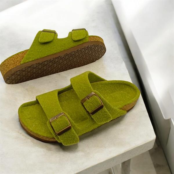 Keche Yeşil Kadın Kışlık Ev Terliği - 2