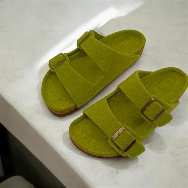 Keche Yeşil Kadın Kışlık Ev Terliği - 3