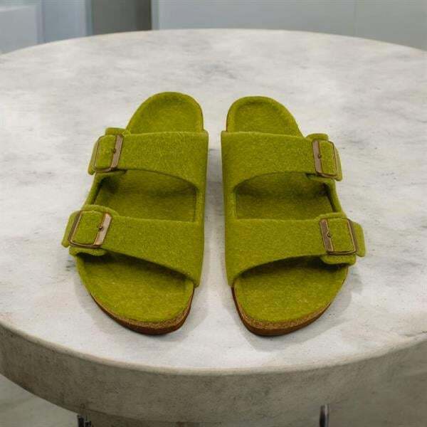 Keche Yeşil Kadın Kışlık Ev Terliği - 5