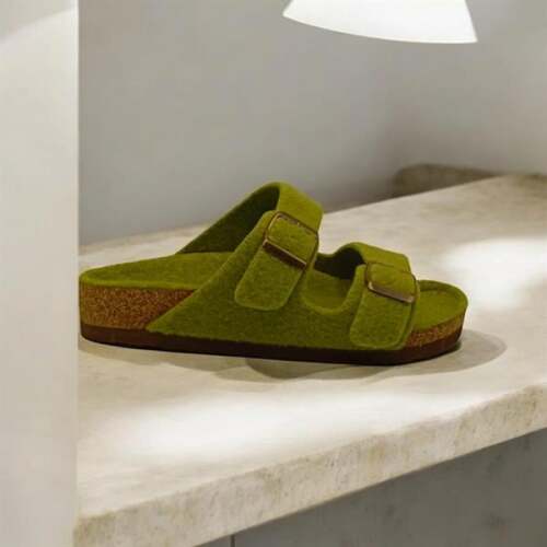 Keche Yeşil Kadın Kışlık Ev Terliği - 6