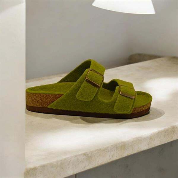 Keche Yeşil Kadın Kışlık Ev Terliği - 6