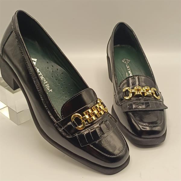 Lady Siyah Rugan Kadın Günlük Ayakkabı - 1