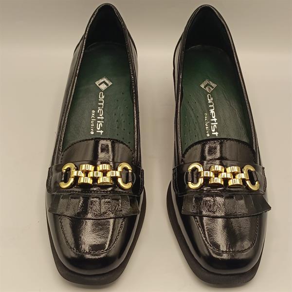 Lady Siyah Rugan Kadın Günlük Ayakkabı - 6