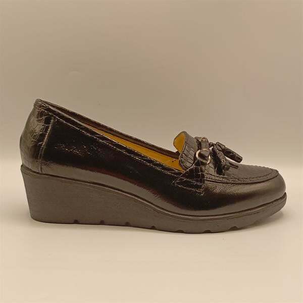 Lexi Siyah Günlük Kadın Ayakkabı | Hakiki Deri, Konforlu Taban | El İşçiliği - 1