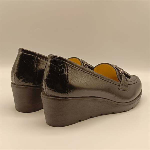 Lexi Siyah Günlük Kadın Ayakkabı | Hakiki Deri, Konforlu Taban | El İşçiliği - 5