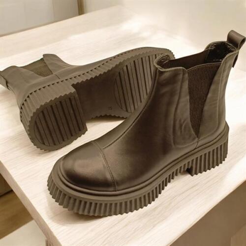 Lizbon Siyah Deri Kadın Bot - 7