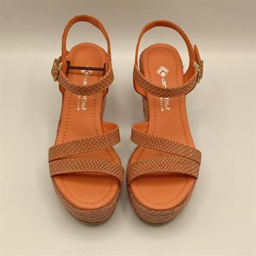 Lonna Narçiçeği Deri Dolgu Topuk Kadın Sandalet - 3