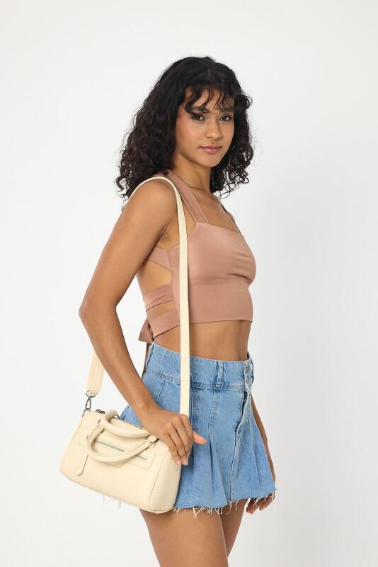 Lorena Bej Çok Gözlü Kadın El Çantası - 2