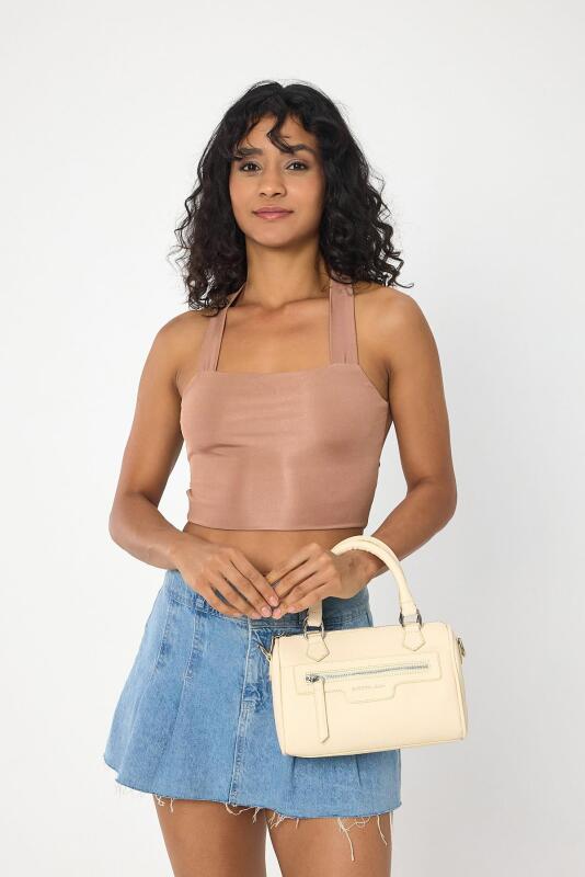 Lorena Bej Çok Gözlü Kadın El Çantası - 4