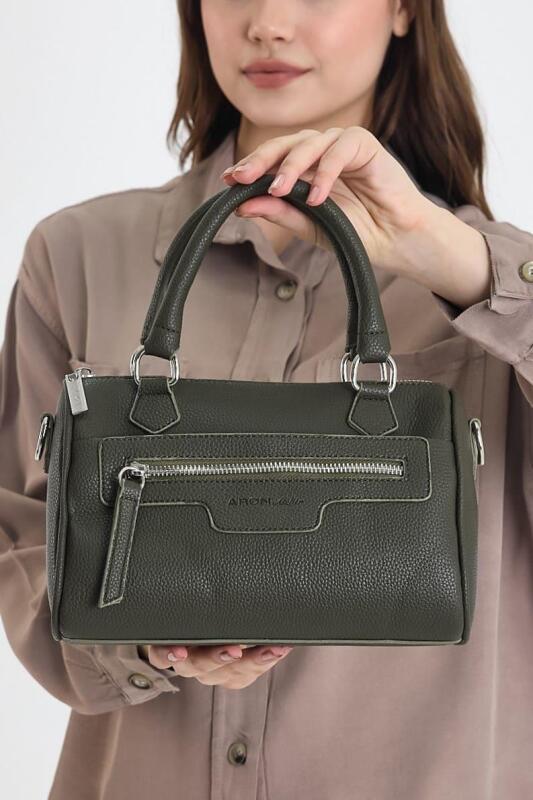 Lorena Haki Çok Gözlü Kadın El Çantası