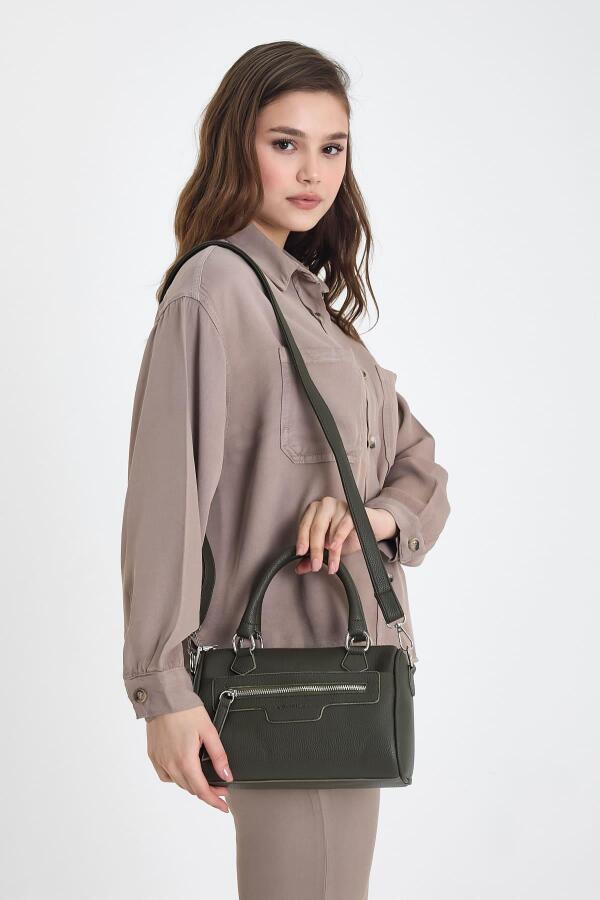 Lorena Haki Çok Gözlü Kadın El Çantası - 3