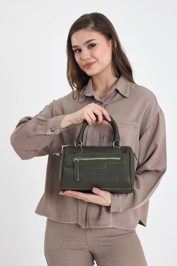 Lorena Haki Çok Gözlü Kadın El Çantası - 4