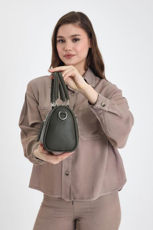 Lorena Haki Çok Gözlü Kadın El Çantası - 5