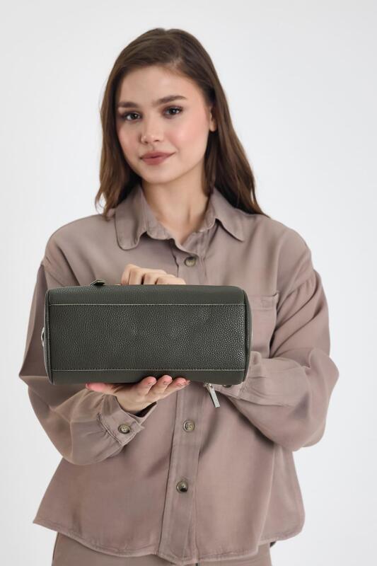 Lorena Haki Çok Gözlü Kadın El Çantası - 6