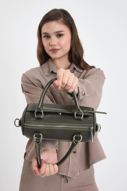 Lorena Haki Çok Gözlü Kadın El Çantası - 7