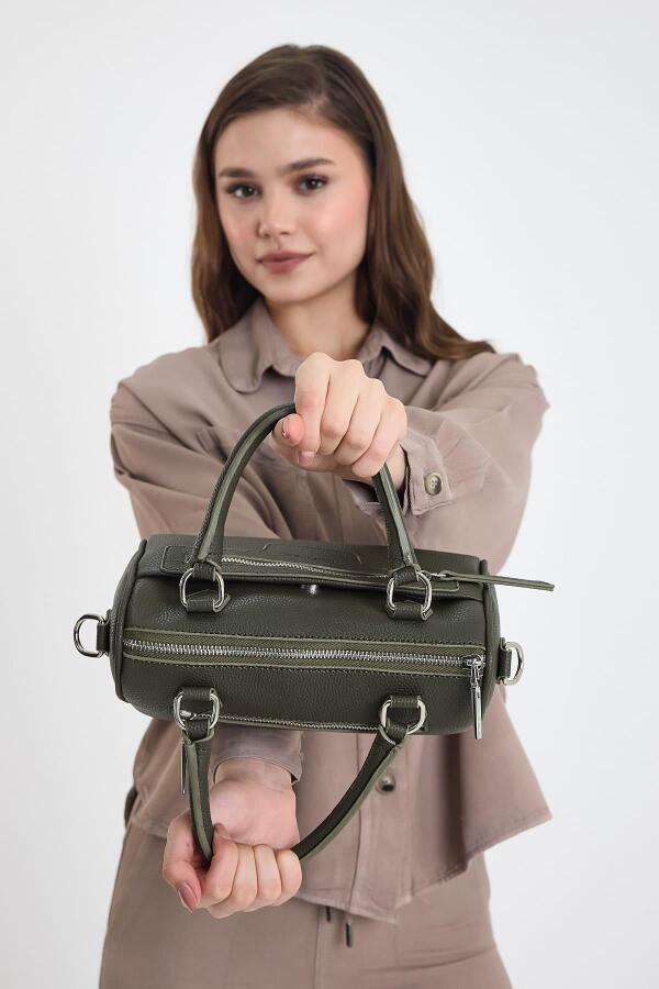 Lorena Haki Çok Gözlü Kadın El Çantası - 7