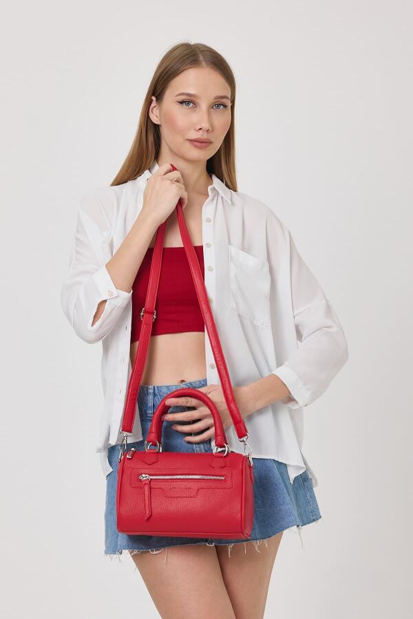 Lorena Kırmızı Çok Gözlü Kadın El Çantası - 2