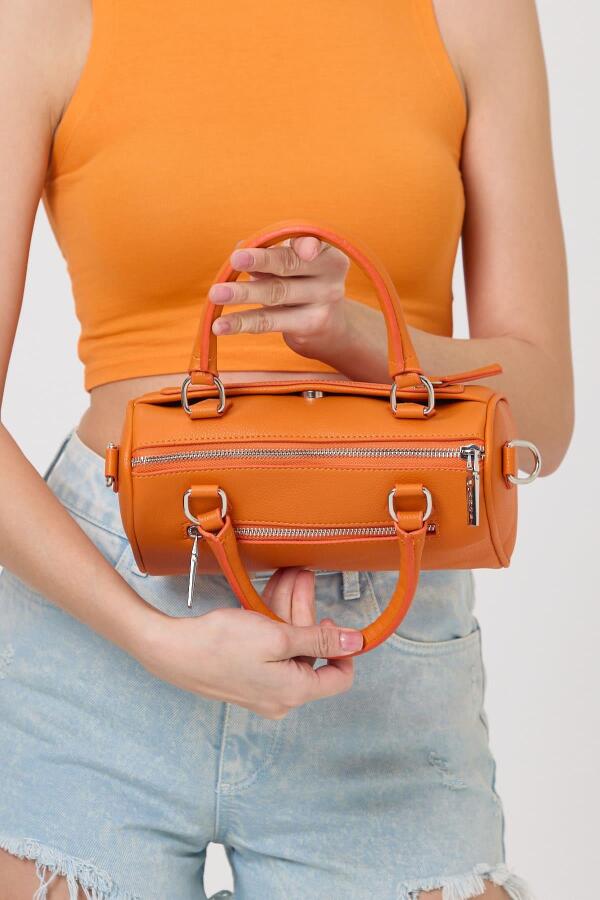 Lorena Turuncu Çok Gözlü Kadın El Çantası - 3