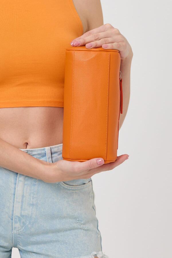 Lorena Turuncu Çok Gözlü Kadın El Çantası - 7