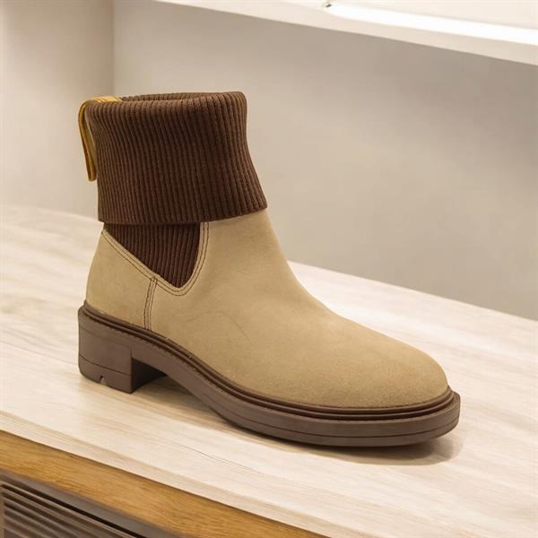 Marin Bej Süet Kadın Chelsea  Bot - 4