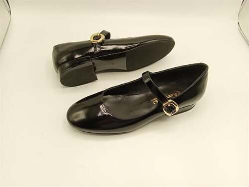 Marry Siyah Parlak Deri Küt Burun Kısa Topuklu Kadın Ayakkabı - 4