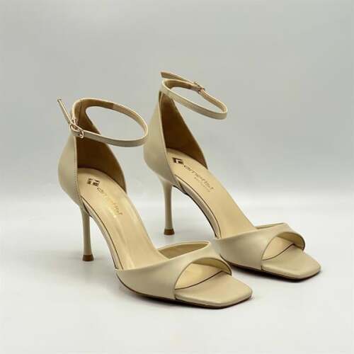 Marta %100 Gerçek Deri Bej Topuklu Sandalet – Milano Ökçe, Neolit Taban - 2