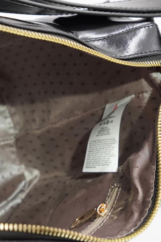 Martina Siyah Kırışık Mat Rugan Kadın Omuz Ve Çapraz Çantası - 5